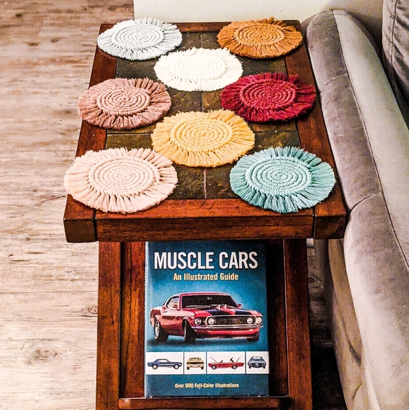 (2) Handmade Boho Cozy Home Coasters - Picture 2 of 4